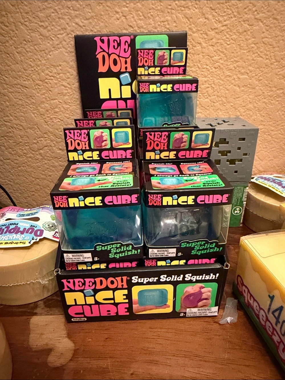 NeeDoh Nice Cube Teal Super Solid Squish Sensory Toy 20$ each